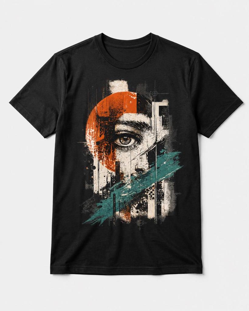 All Seeing Eye Graphic T-Shirt, Surreal Urban Streetwear Tee, Mystical Eye Art Shirt