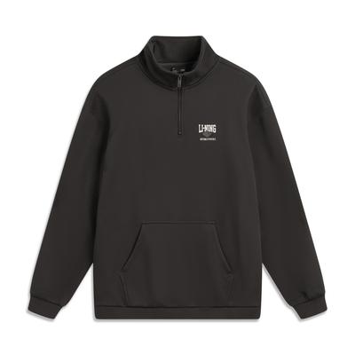 Li Ning Серия спортивного образа жизни Свободный крой Воротник-стойка Парная толстовка Унисекс толстовка AWDVE25-1