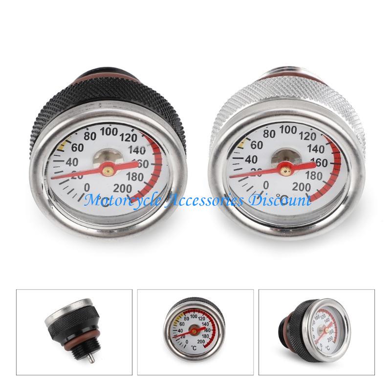 H7JD Motorbike Oil Temperature Gauge M20x1.5 Engine Valves Cover Oil Filler Caps