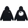Unisex Hooded Zip-Up Sweatshirt Oversized Cotton Long Sleeve Casual Pullover