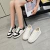 Leather Board Shoes Women's Summer New Platform Women's Shoes Versatile and Thin White Shoes Women's Lace-up Shoes