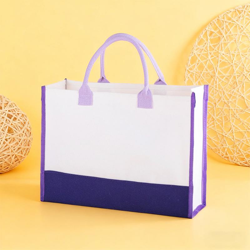 Персональная 3D-сумка-кроссбоди-тоут высокого класса для предприятия с лентой – Холщовая сумка-тоут с полноцветной печатью для университета