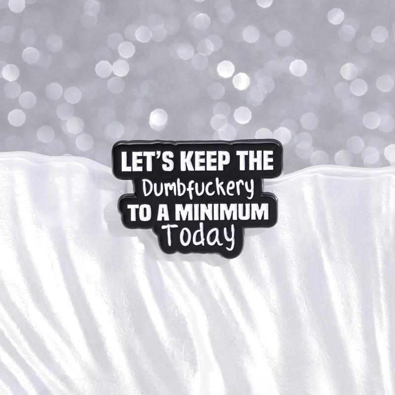 Black Fun And White Metal Enamel Badge Brooch With Cartoon Design For Both Genders