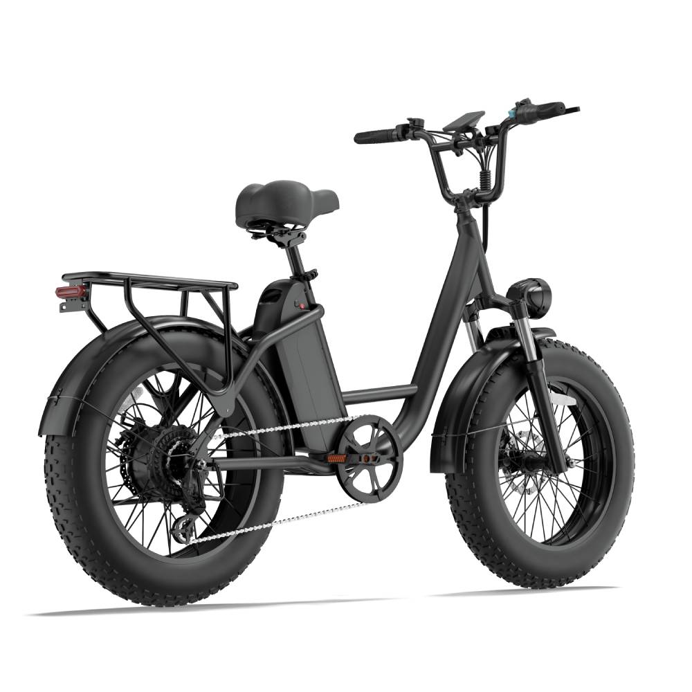 City Commuter Electric Bicycle URLIFE E20 PRO 20" Fat Tire Electric Bike 1500W Peak Motor Adult Electric Bike 48V 15.6AH Battery