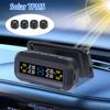 Car TPMS Tyre Temperature Monitor Digital LCD Display Auto Security Alarm Solar USB Powered Tire Pressure Monitoring System