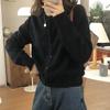 Autumn and Winter Long Sleeve O-neck Sweater Coat Korean Solid Button Short Knitted Cardigan Casual Loose Sweater Jacket 29384