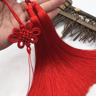 Подвеска-китайский узел с двойной кисточкой ручной работы - DIY шелковые декоративные аксессуары