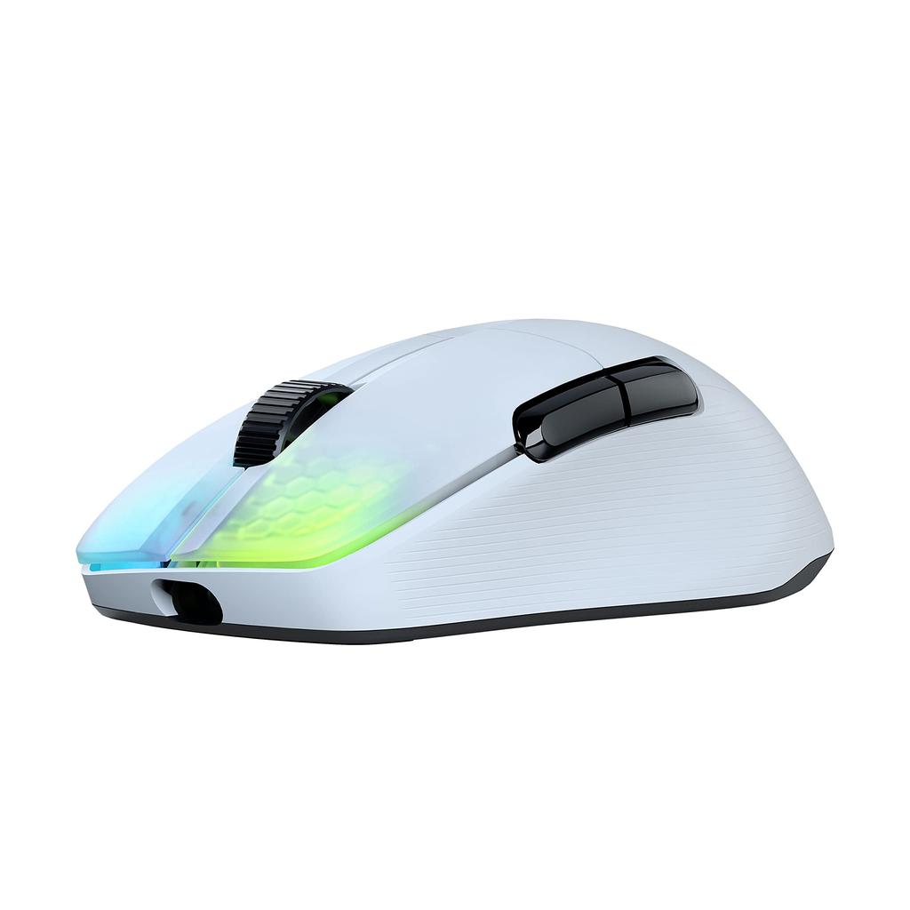 ROCCAT Gaming Mouse Kone Pro Air Wireless German Design 2.4GHz/Bluetooth White/White Optical/19K/Optical Switch/Side Button/Lightweight