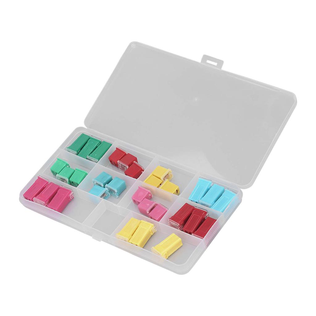 Набор автомобильных предохранителей, 30 шт., ассортимент, аксессуары для электрики в форме коробки с пластиковым боксом, 20?60А 32В