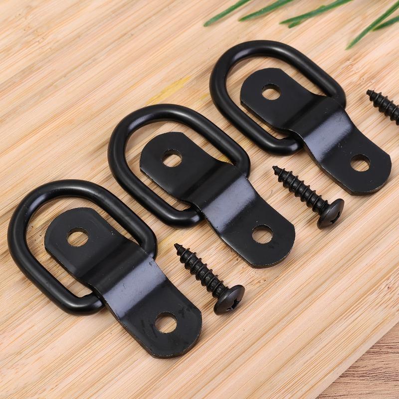 Stainless Steel D-Ring Car Pull Ring Hooks Car Pickup Truck Anchor Pull Rings Floor Trunk Rope Tie Down Rings for Trailers RVs