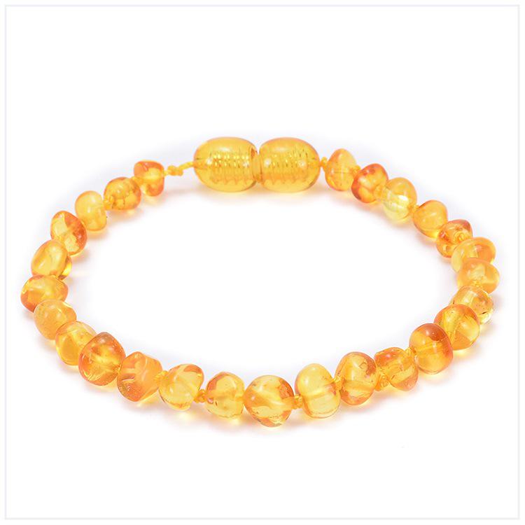 Children's Natural Baltic Amber Baby Bracelet - Irregular DIY Design
