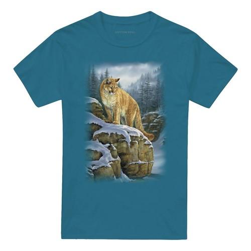 Wild Wings Unisex Adult Wildlife Misty Canyon Cougar T-Shirt