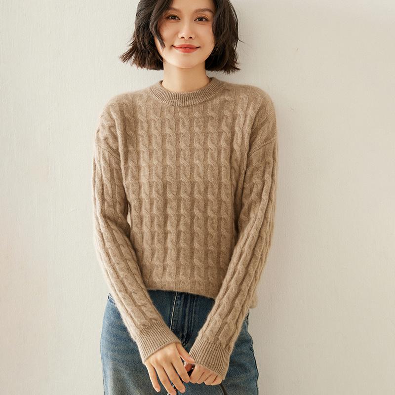 Женский кашемировый свитер Qinghe cashmere 100% кашемир осенне-зимний кашемировый утолщенный пуловер мягкий и теплый