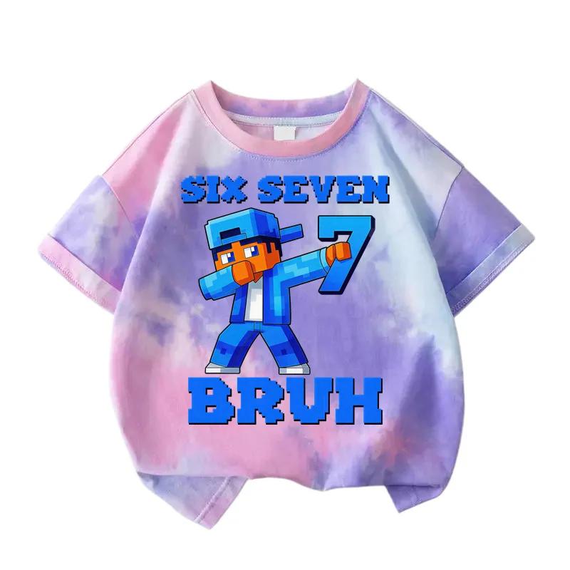 Summer Trendy Six Seven 67 Print Tshirt T-Shirt Kids Boys Girls Casual Short Sleeve