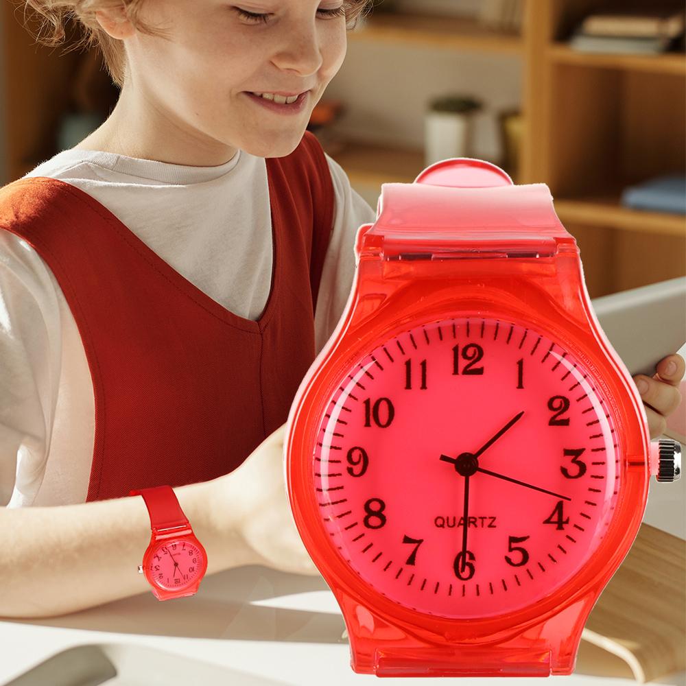 Women Transparent Silicone Wristwatch Student Clock Jelly Quartz Watch Candy Wrist Watch