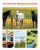 Farm Fence, 1.2 x 25 m, 2 x 4 in Mesh 2.1mm Galvanized Steel Wire Fencing for Cattle, Hog & Sheep, Heavy Duty Vinyl Coated Livestock Fence for Animal