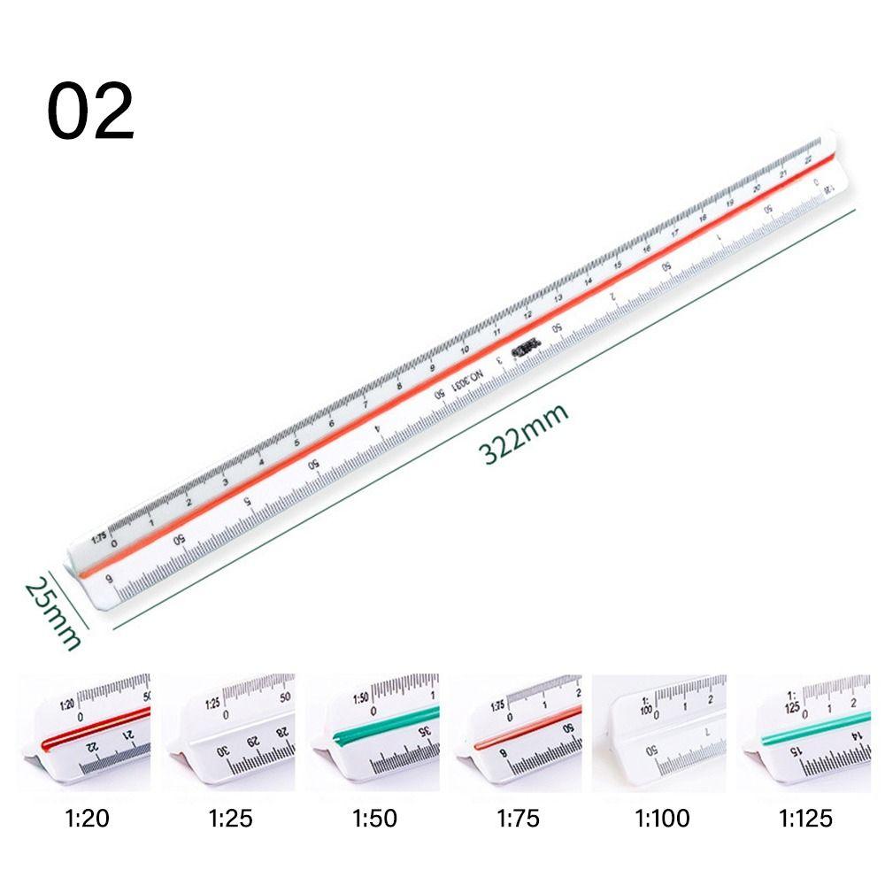 Student Design Ruler Stationery Architect Engineer Scale Ruler Triangular Ruler Technical Ruler