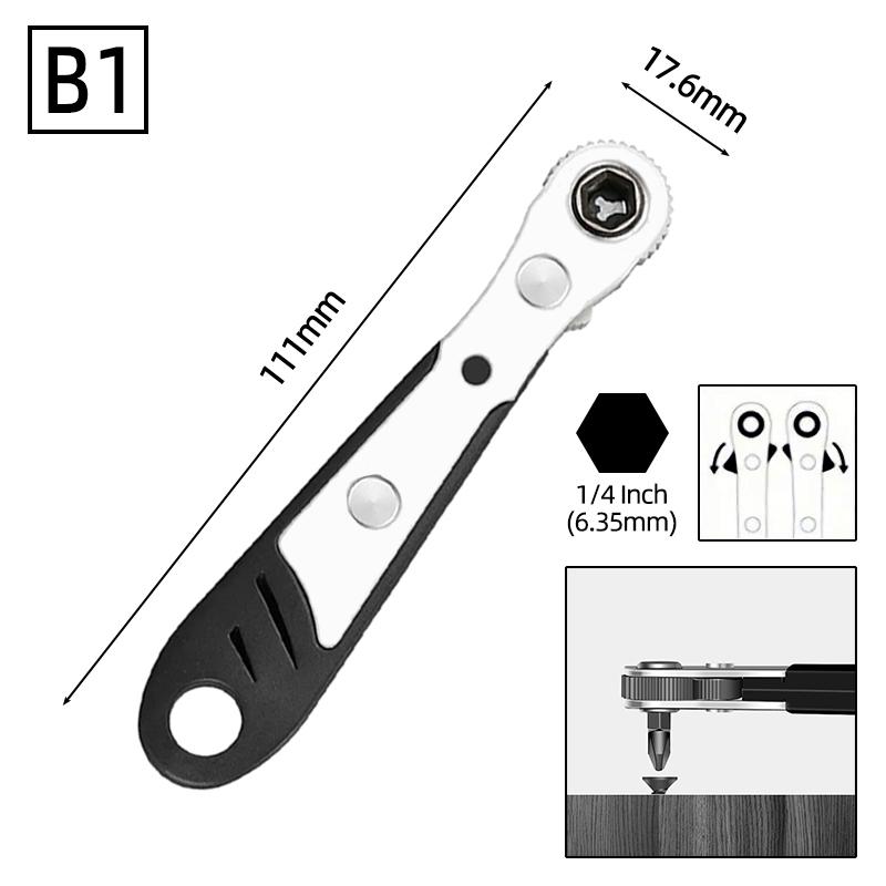 Telescopic Screwdriver Magnetic Bits Drivers Set Adjustable Ratchet Wrench Dual-Purpose Spanner Handle Socket Repair Hand Tools