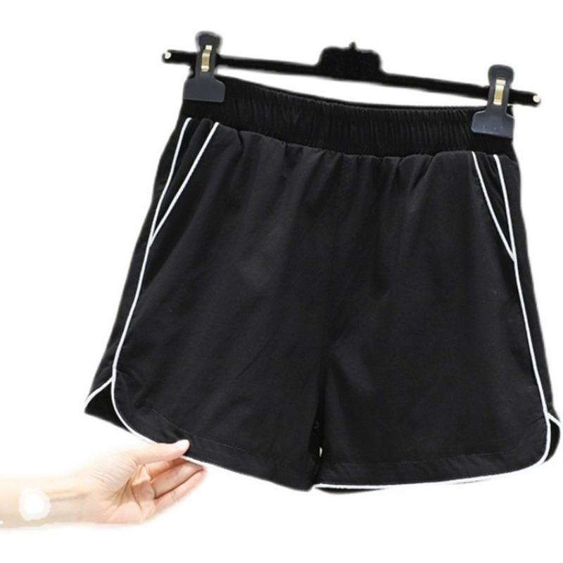 Белые спортивные шорты женские летние новые свободные тонкие брюки трапециевидной формы с высокой талией повседневные шорты тонкие