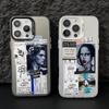 Художественные Наклейки Арт Чехол для Телефона для iPhone 17 Air 16 16e 15 14 Plus 13 12 11 Pro Max X Xs XR 8 Цветной Серебристый Жесткий Чехол