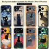 Черный Кот Арт БИЛЕТ Наклейка Skin Wrap для iPhone 17 Pro/Pro max Защитная Пленка для Задней Панели, Рамки, Камеры