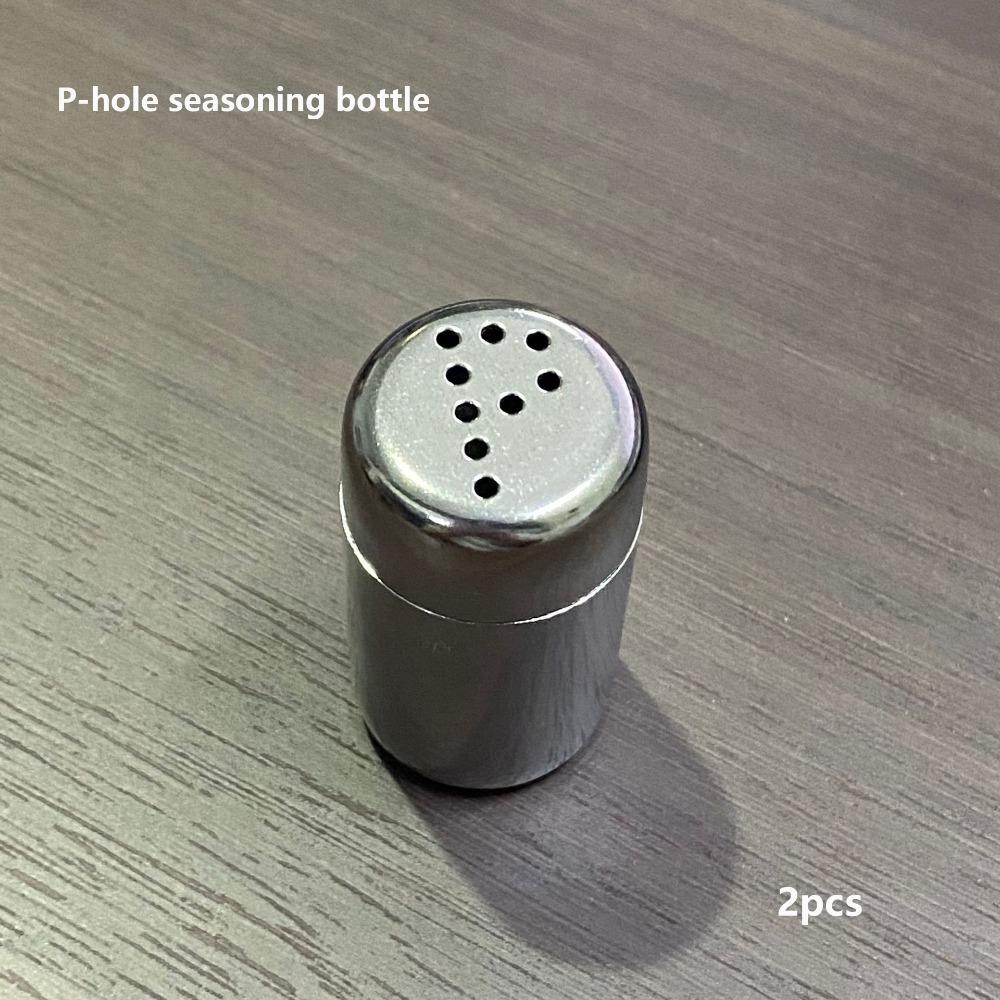 2pcs Small Pepper Shaker Stainless Travel Salt Container For Motorcycle Modification Accessories