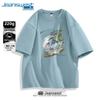 Унисекс хлопковая футболка Jeanswest с принтом в стиле масляной живописи
