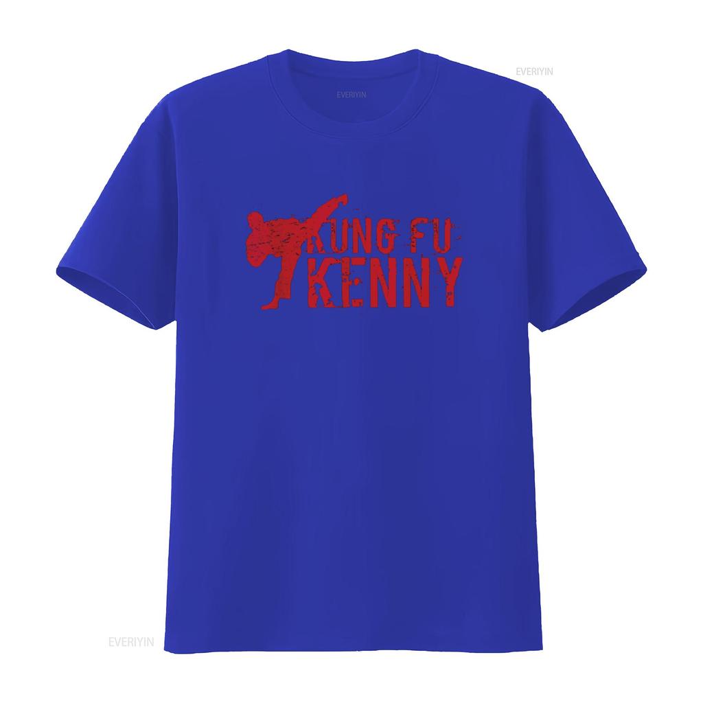 kung fu kenny T shirt vintage Washed streetwear fashion homme Stylish Slightly Breathable graphic designer clothes Casual