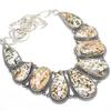 Ocean Jasper Gemstone Handmade 925 Silver Jewelry Necklace 18" JCN370-27