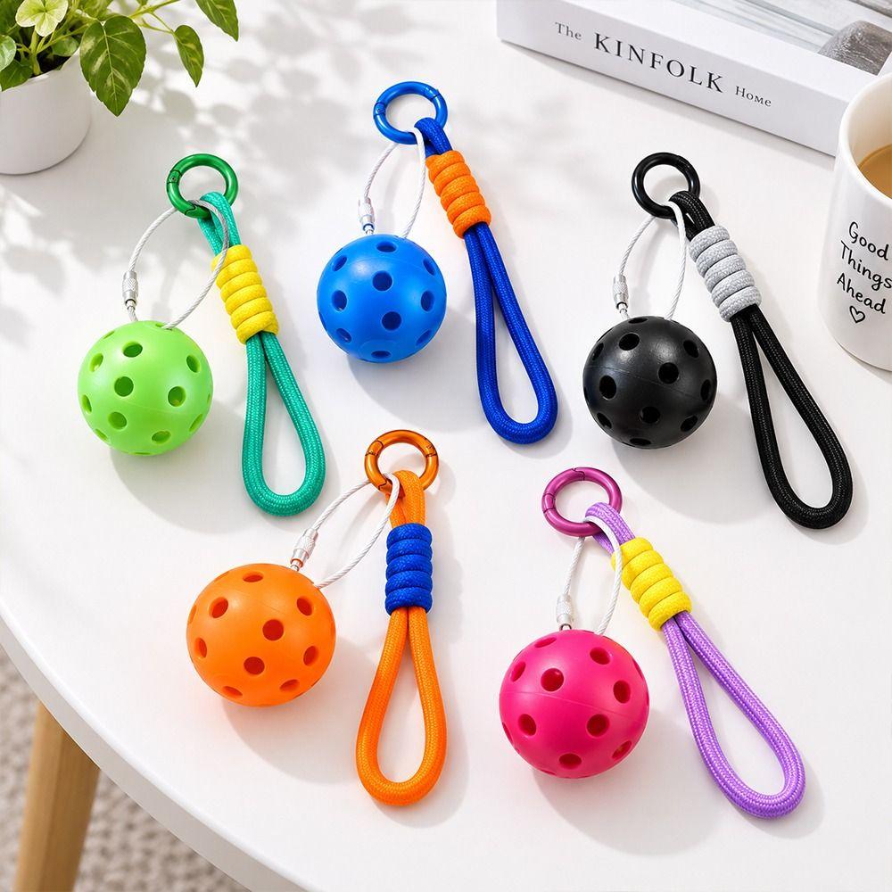 Mini Pickleball Pendant with Lanyard Pickleball Key Ring Fitness Series Pendant Bag Accessories