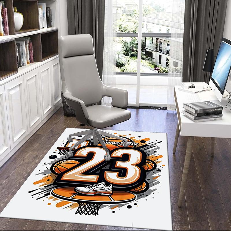 1PC Custom Name Basketball Legend Theme Floor Mat Ideal for Living Room, Game Rooms, Office, Bedroom,Floor Mat Playful Design