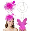 Fascinator Hat for Women Tea Party Headband Tea Party Headpiece and Lace Glove Set for Women 1920s Party