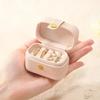 Mini Jewelry Storage Box Portable Home Travel Earrings Necklace Storage Case for Women Ring Organizer PU Leather Display Case