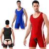 Sexy Mens Lingerie Open Crotchless Bodycon Bodysuit Male Body Shaper One-piece Open Butt Jumpsuit Wrestling Singlet Nightwear