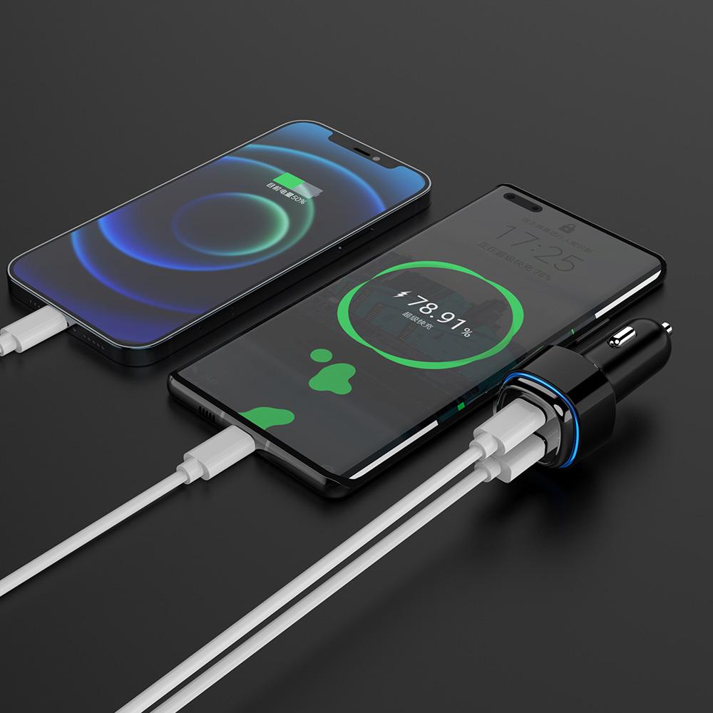 Автомобильное зарядное устройство для прикуривателя PD20W QC3.0, адаптер питания для быстрой зарядки, аксессуары, разветвитель для прикуривателя 12–24 В