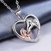 Ожерелье с подвеской в ​​цвете, изысканное стильное ожерелье с подвеской в ​​форме сердца для девочек и лошади, модные аксессуары