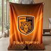 Hull City Custom Name Text Flannel Blanket Soccer Logo Personalized Fleece Throw Blanket Special Gift For Sofa Bedroom Home