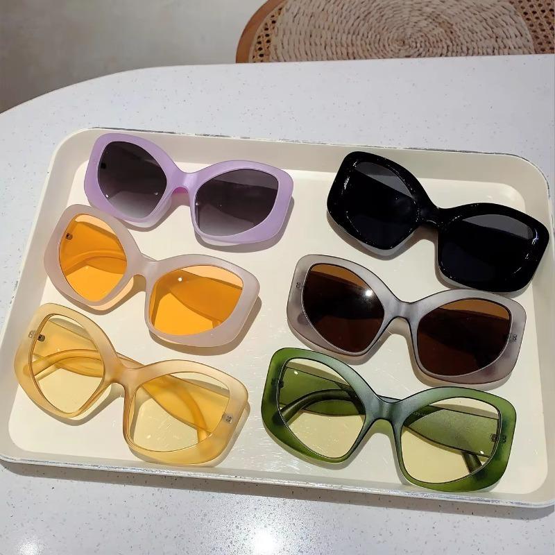 Неполяризованные большие солнцезащитные очки для женщин, модные овальные футуристические массивные солнцезащитные очки в стиле Y2k, изогнутые округлые очки