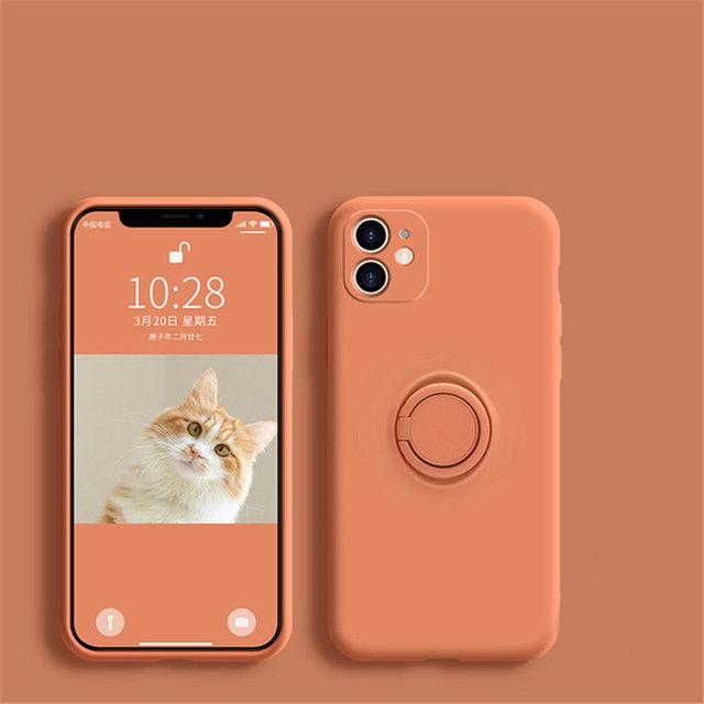 Оригинальный силиконовый чехол-держатель с магнитным кольцом для Iphone 14 11 12 13 Pro Max Xs Max Xr Xs X 14, мягкая автомобильная подставка, чехол с кронштейном на палец
