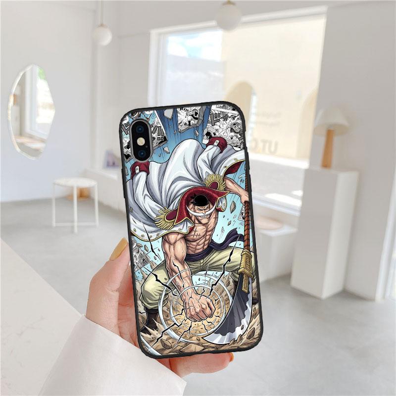 One Piece Edward Newgate Soft Shell Phone Case for iPhone 16 15 14 13 12 Pro Max Plus Mini