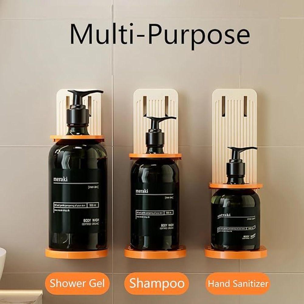 Wall Mounted Shower Rack Foldable Shampoo Bottle Holder Multi-Purpose Body Wash Storage Rack