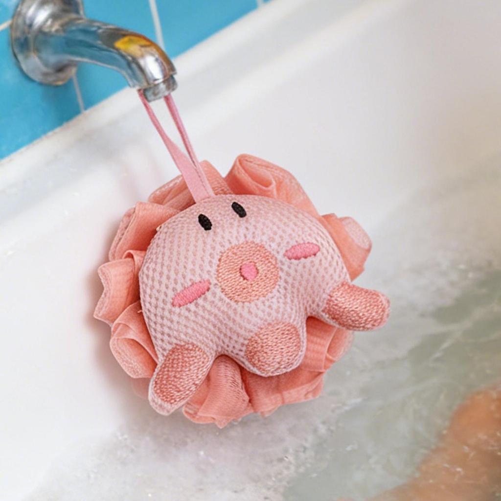 Bath Sponge 1PC Turtle Bath Sponge Ball Cute Reusable Exfoliating Body Scrubber Portable Shower Deep Cleansing Bathing Tool