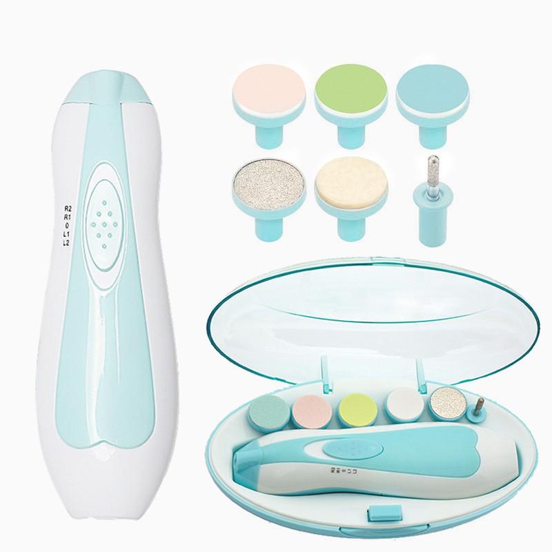 6-in-1 Electric Baby Nail Grinder Set: Safe, Anti-Scratch, Anti-Pinch Clippers for Portable Child Manicure