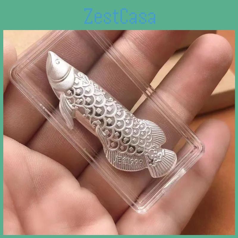 Tea 3pcs Tool Silver Brewing Tea Ceremony Accessories Tea Pets Goldfish Shaped Softened Water Quality