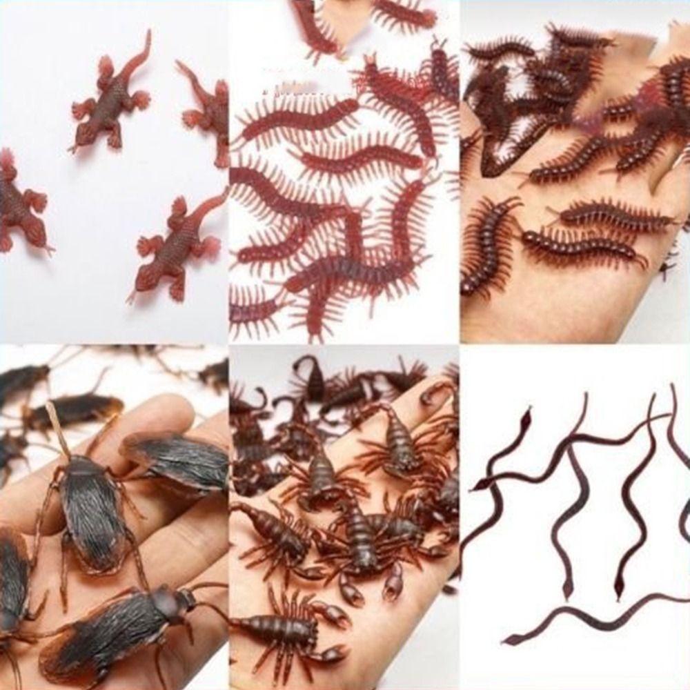 20Pcs PVC Fake Cockroach Rubber Scorpion Simulated Insects High Quality Funny Toys