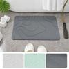 Diatomaceous Mud Soft Mat Bathroom Absorbent Anti-slip Floor Mat Toilet Door Anti-slip Household Entryway Quick-drying Rug