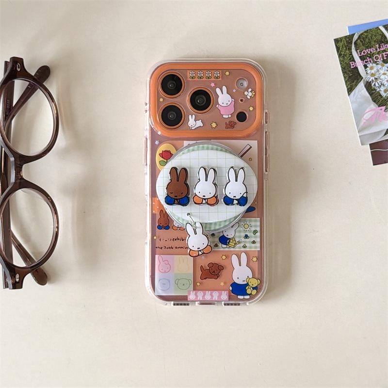 Мультяшный кролик, вертушка, магнитная подставка для чехла iPhone 17/16 Pro Max/15 Pro