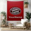 Fc Bayern Mnchen Custom Your Name Wall Decor Tapestry Art For Pet Memorial Birthdaywedding Party Backdrop Family Gift