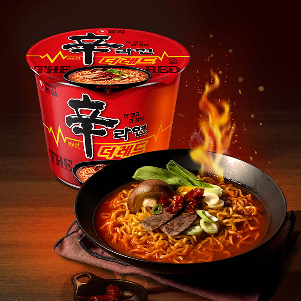 Nongshim Shin Ramyun The Red in Cup / Bag / Korean Noodles, Kfood, Authentic Korean Food