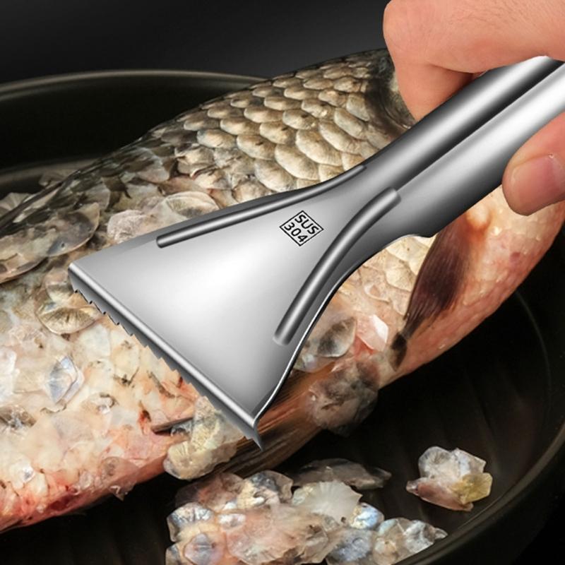 Инструмент для чистки рыбы из нержавеющей стали для легкого удаления чешуи, аксессуар для чистки рыбы для кухонь и рынка морепродуктов